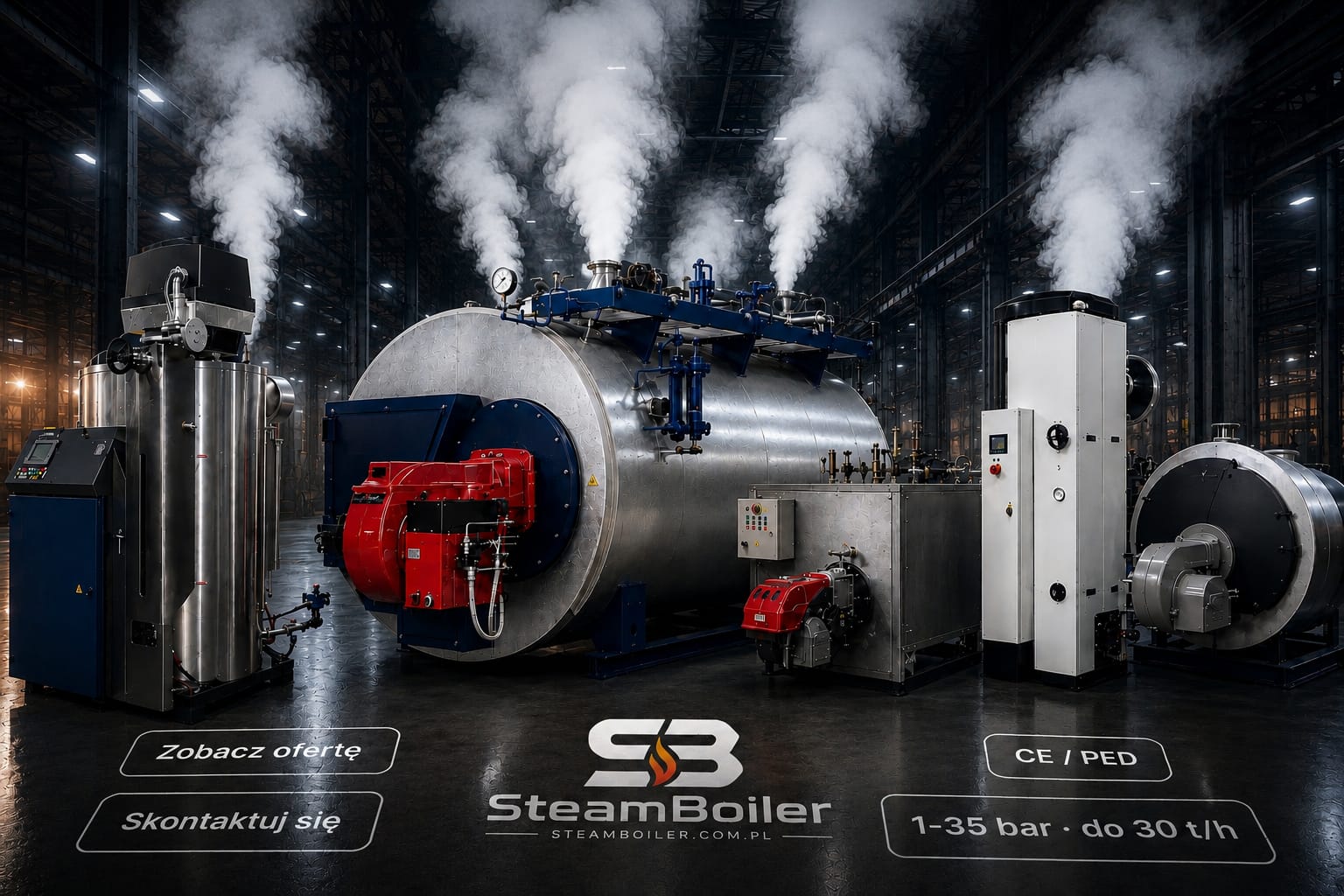 Steam Power Global Solutions – przemysłowe kotły parowe i wytwornice pary marek LOOS, Bosch, Viessmann, CERTUSS, Jumag, Clayton, Danstoker, YGNIS